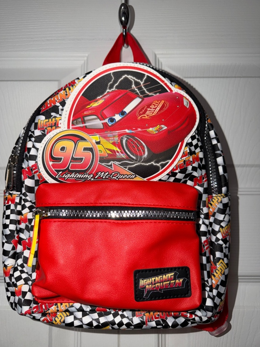 Disney Lightning McQueen Red & Black Kids Backpack